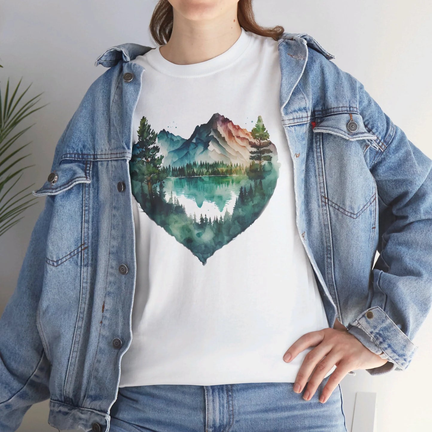 Falling in Love with the Forest Woman Heavy Cotton T-shirt