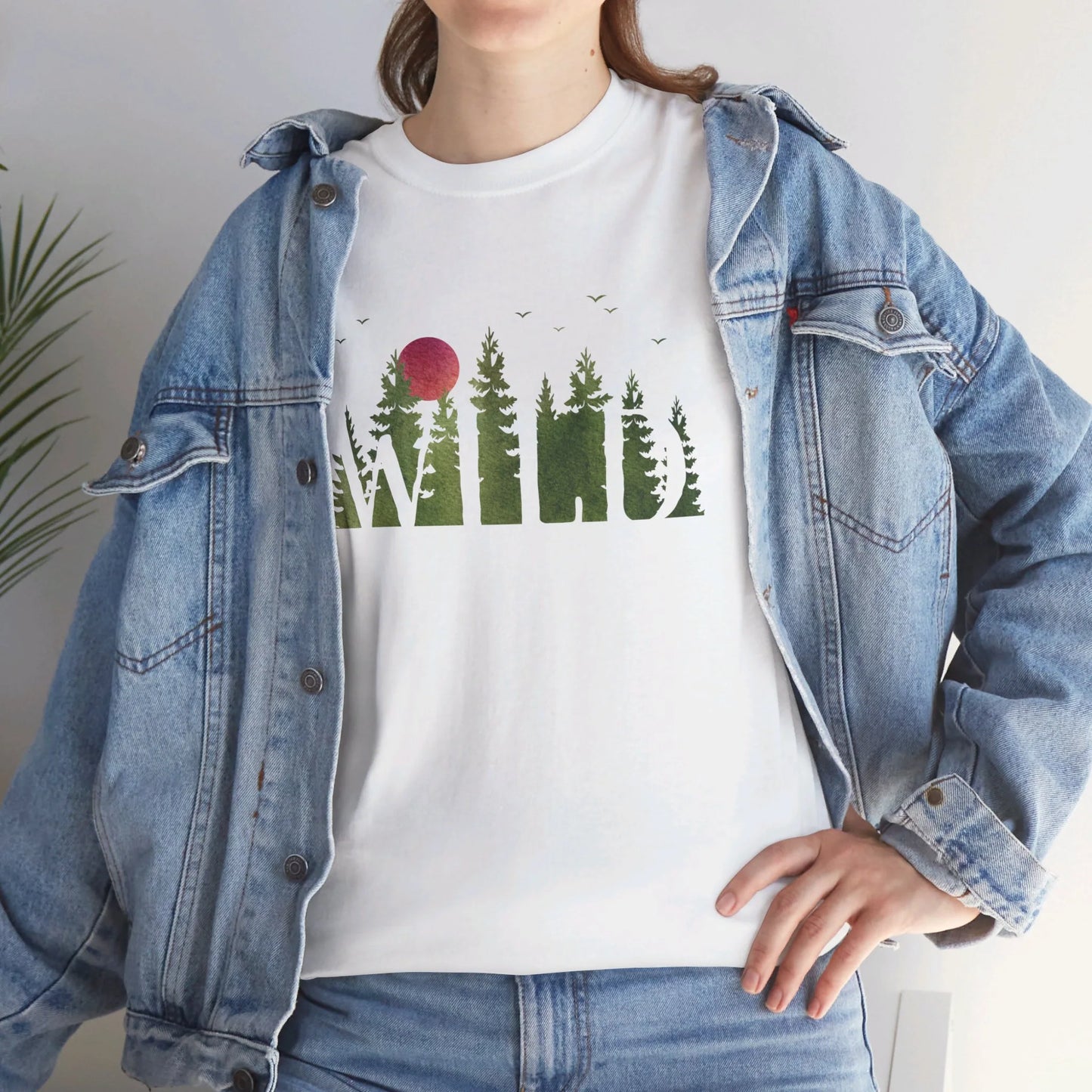 Wild Soul in Green Shades Woman Heavy Cotton T-shirt