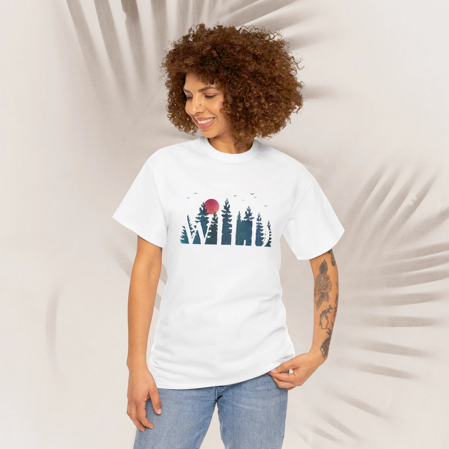 Wild Soul in Blue Shades Woman Heavy Cotton T-shirt