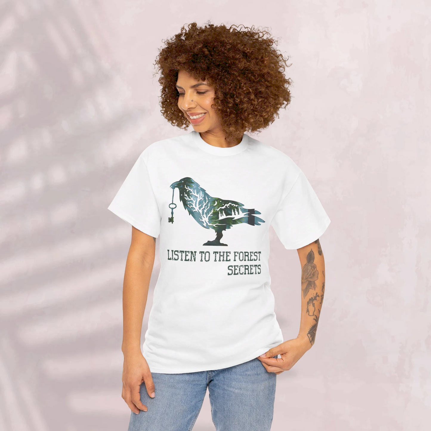 Listen to the Forest's Secrets Woman Heavy Cotton T-shirt