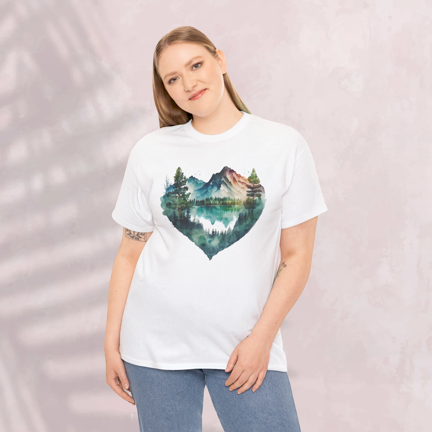 Falling in Love with the Forest Woman Heavy Cotton T-shirt