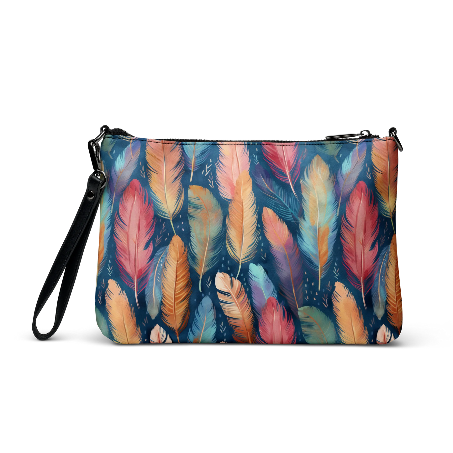 Dance of Wild Birds' Feathers Crossbody Bag