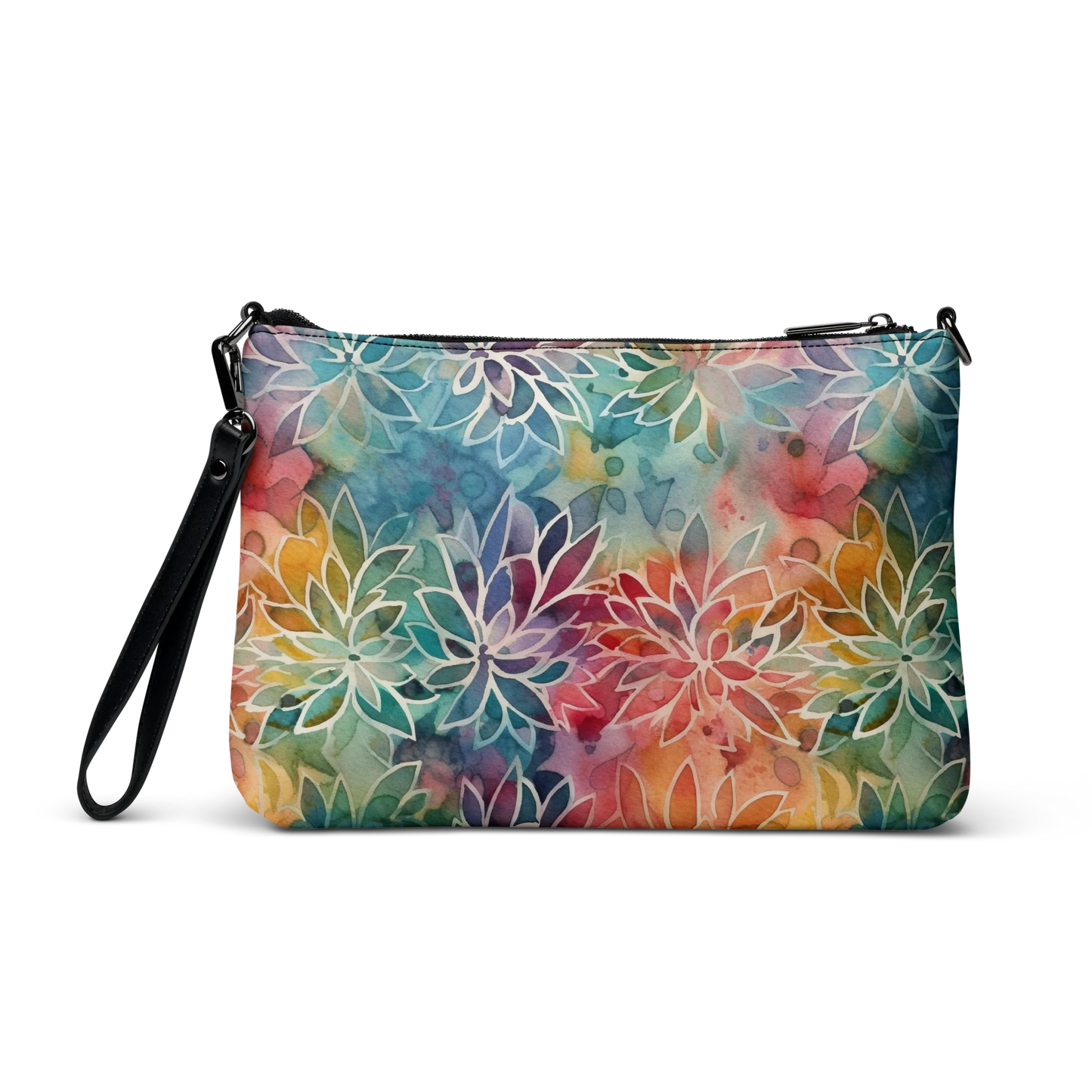 Colorful Summer Floral Abstraction Crossbody Bag