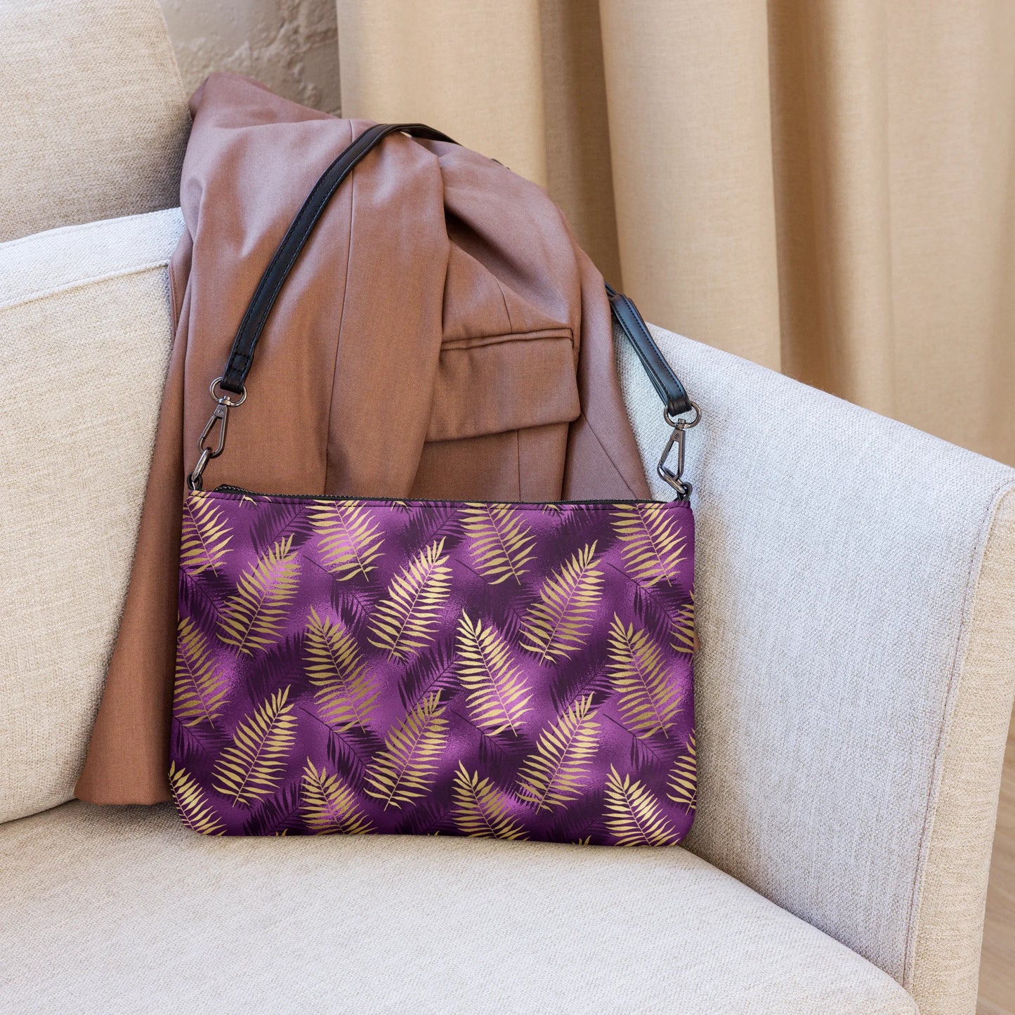 Violet & Gold Tropical Magic Crossbody Bag