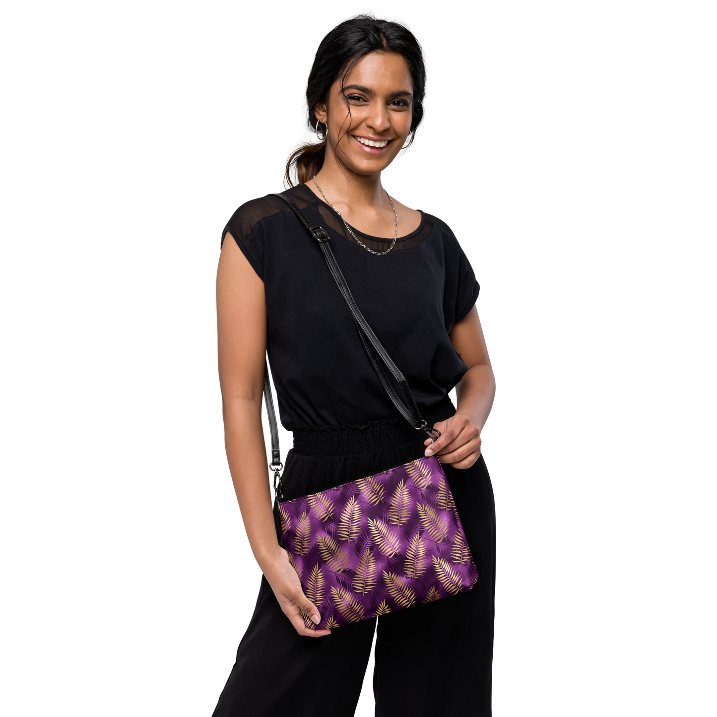 Violet & Gold Tropical Magic Crossbody Bag