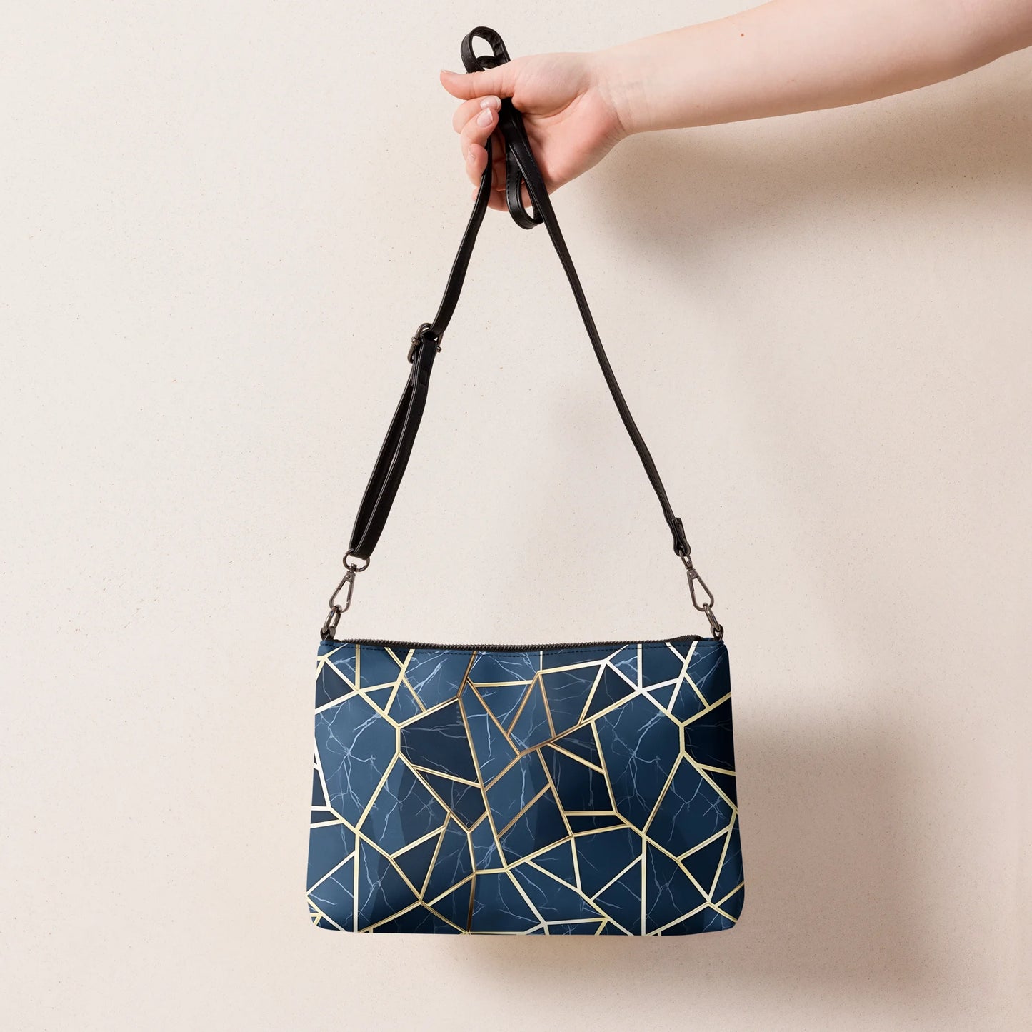 Blue Geometric Nordic Sky Crossbody Bag