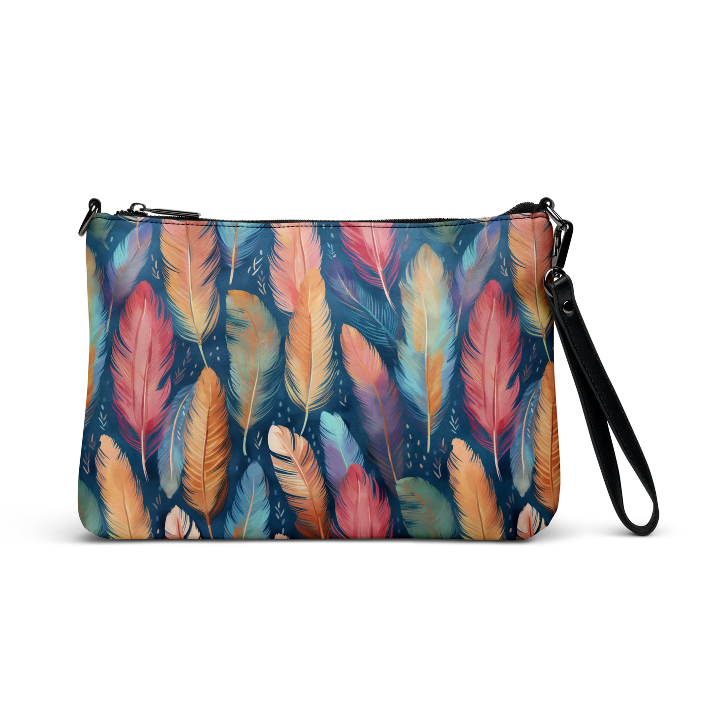 Dance of Wild Birds' Feathers Crossbody Bag