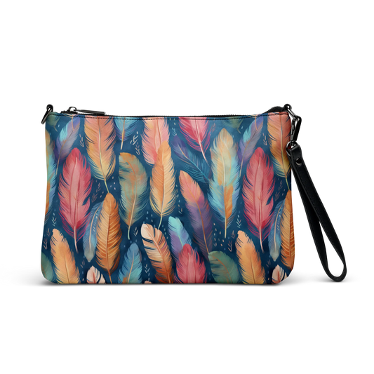 Dance of Wild Birds' Feathers Crossbody Bag