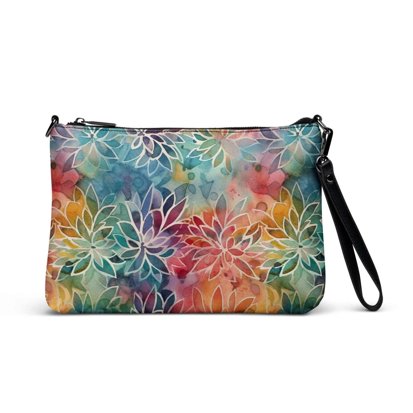 Colorful Summer Floral Abstraction Crossbody Bag