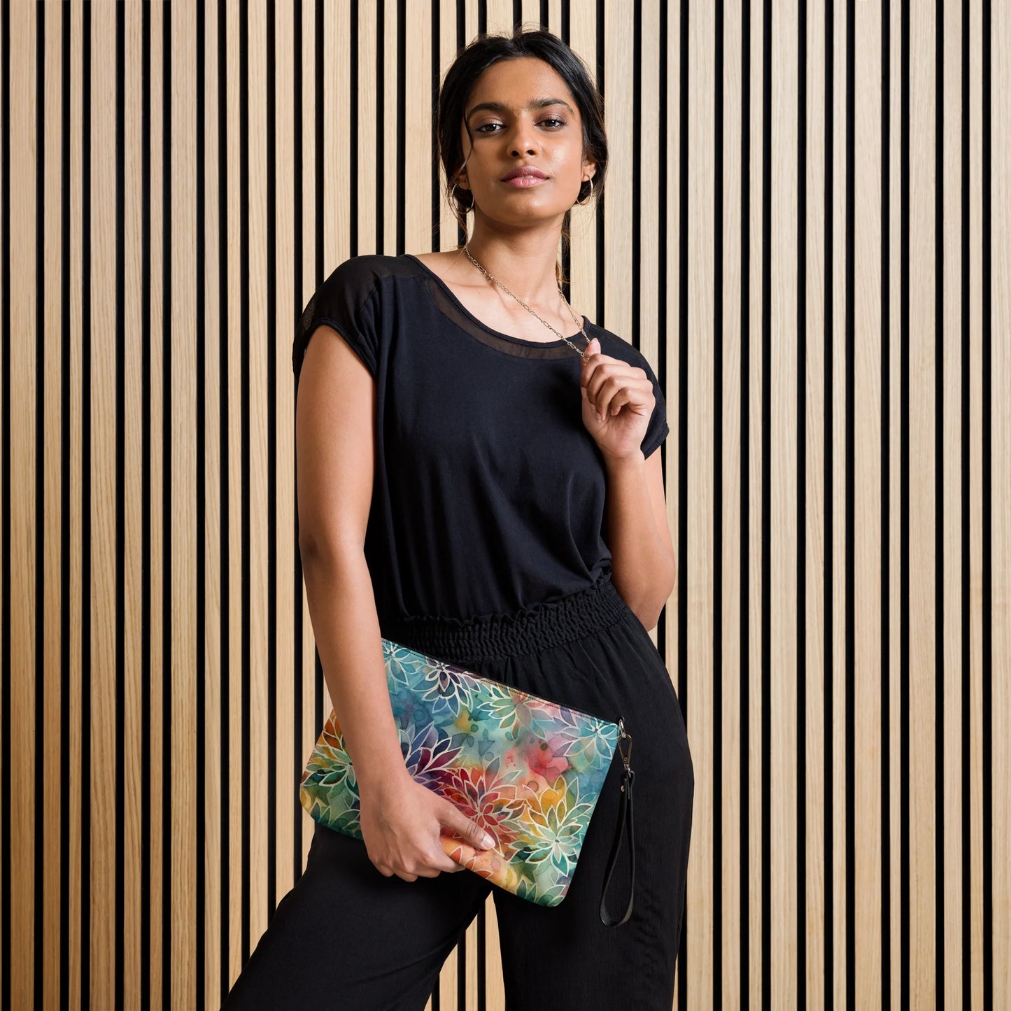 Colorful Summer Floral Abstraction Crossbody Bag