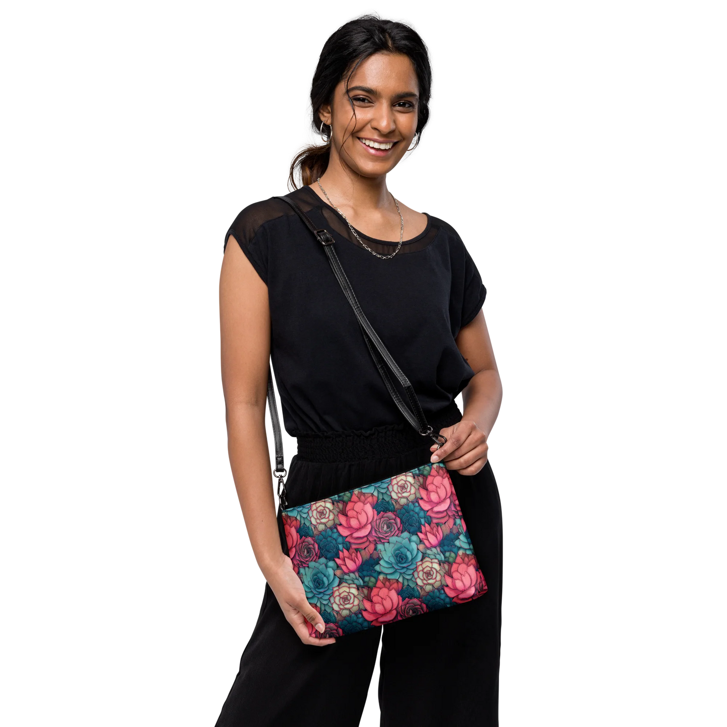 Bright Eternal Flowers Fantasy Crossbody Bag