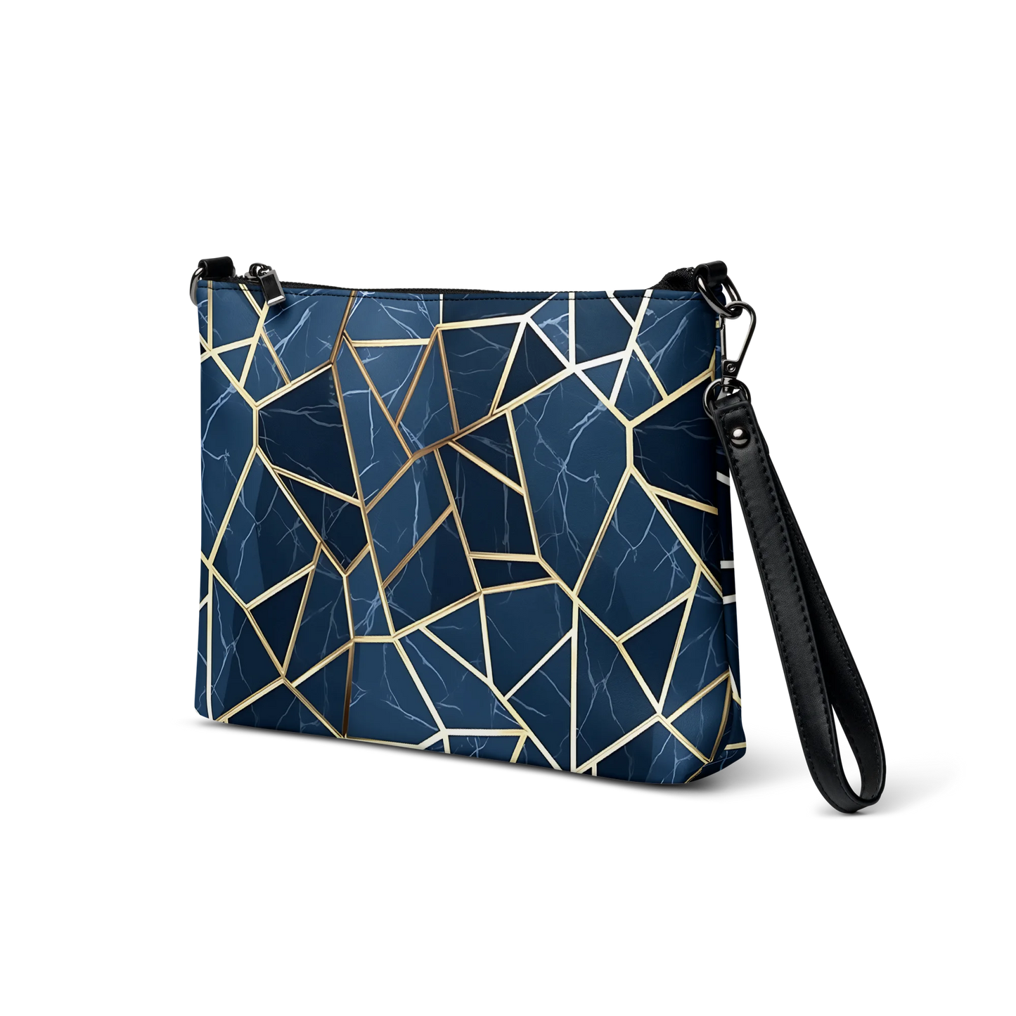 Blue Geometric Nordic Sky Crossbody Bag