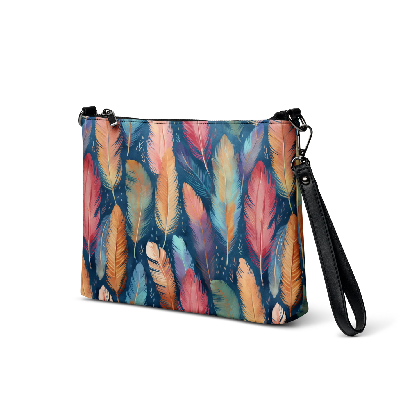 Dance of Wild Birds' Feathers Crossbody Bag