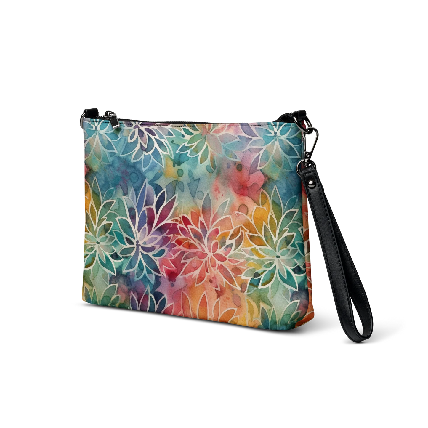 Colorful Summer Floral Abstraction Crossbody Bag