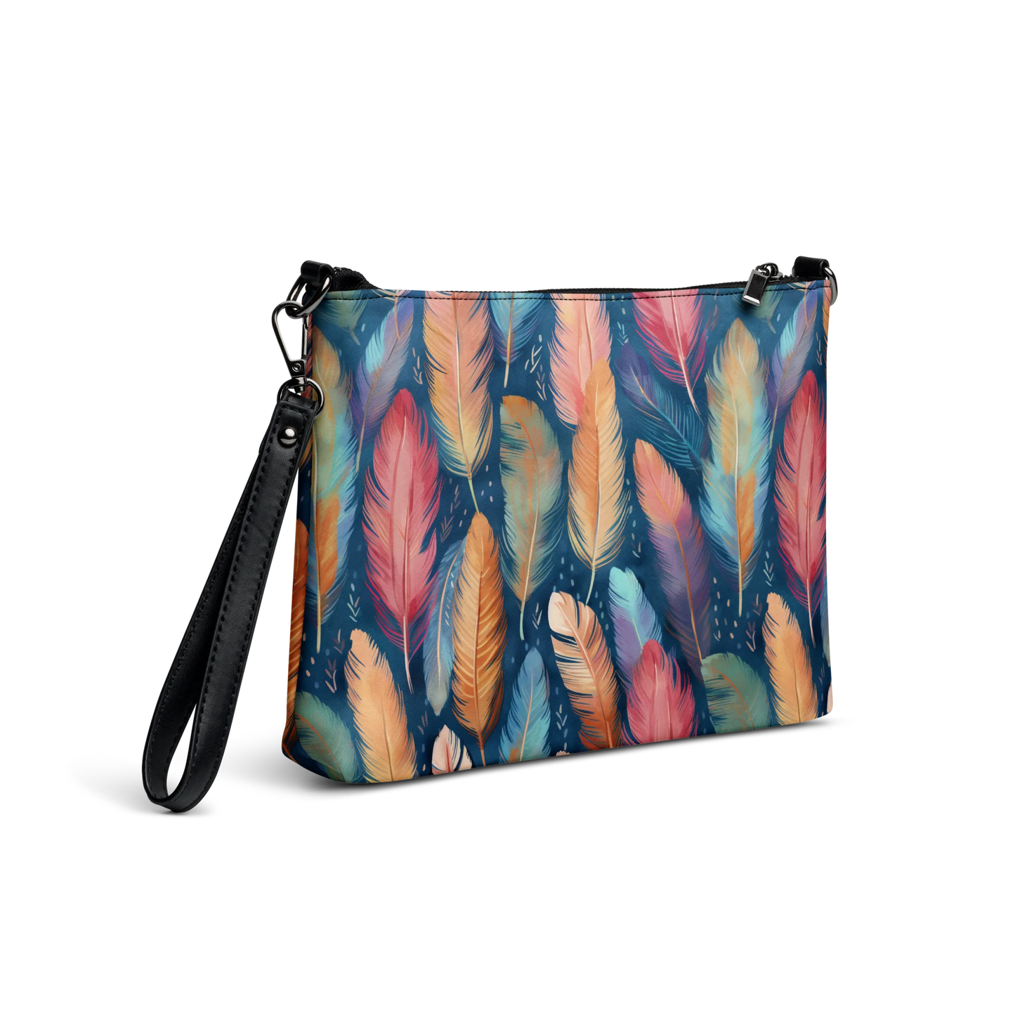 Dance of Wild Birds' Feathers Crossbody Bag