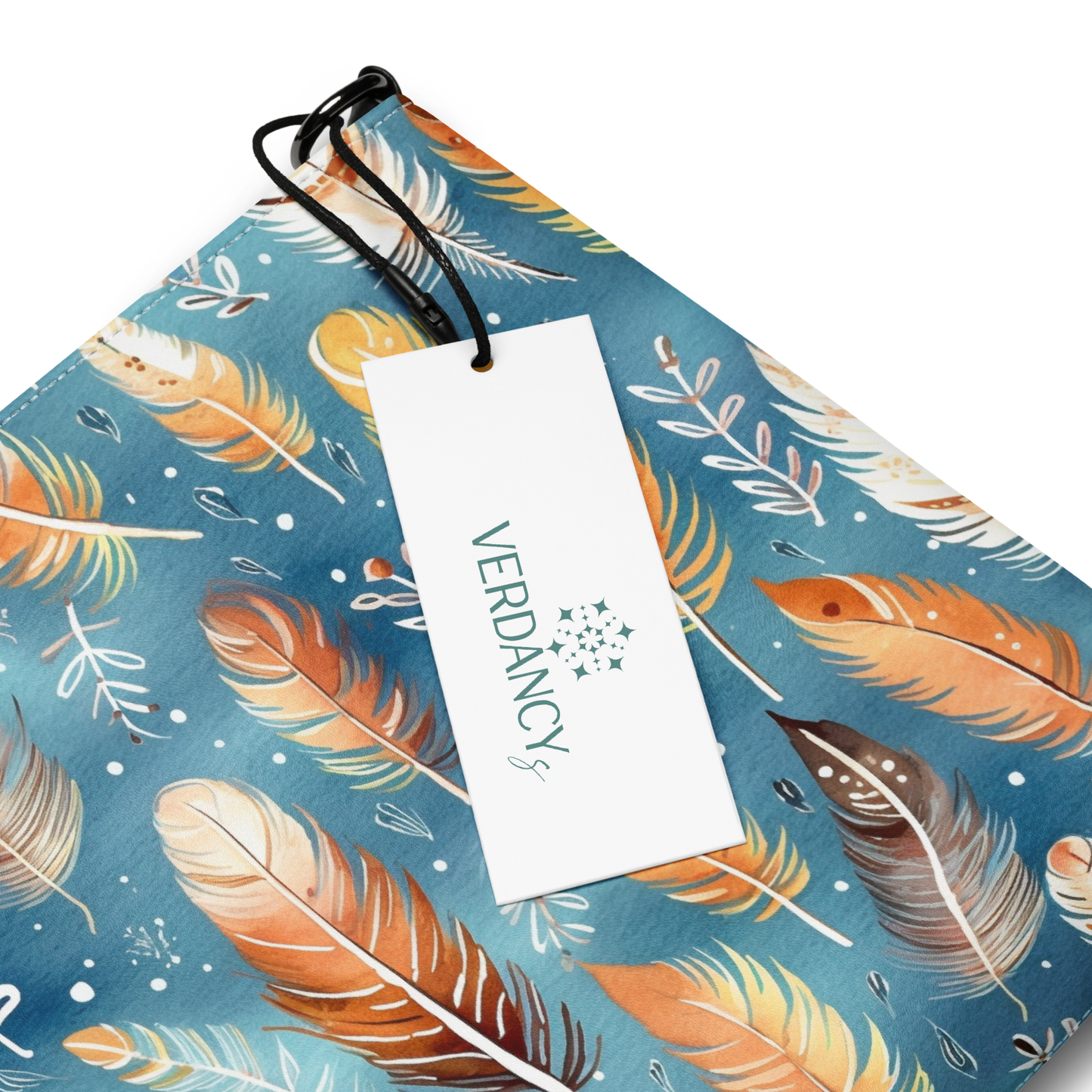 Blue & Orange Feather's Tale Crossbody Bag