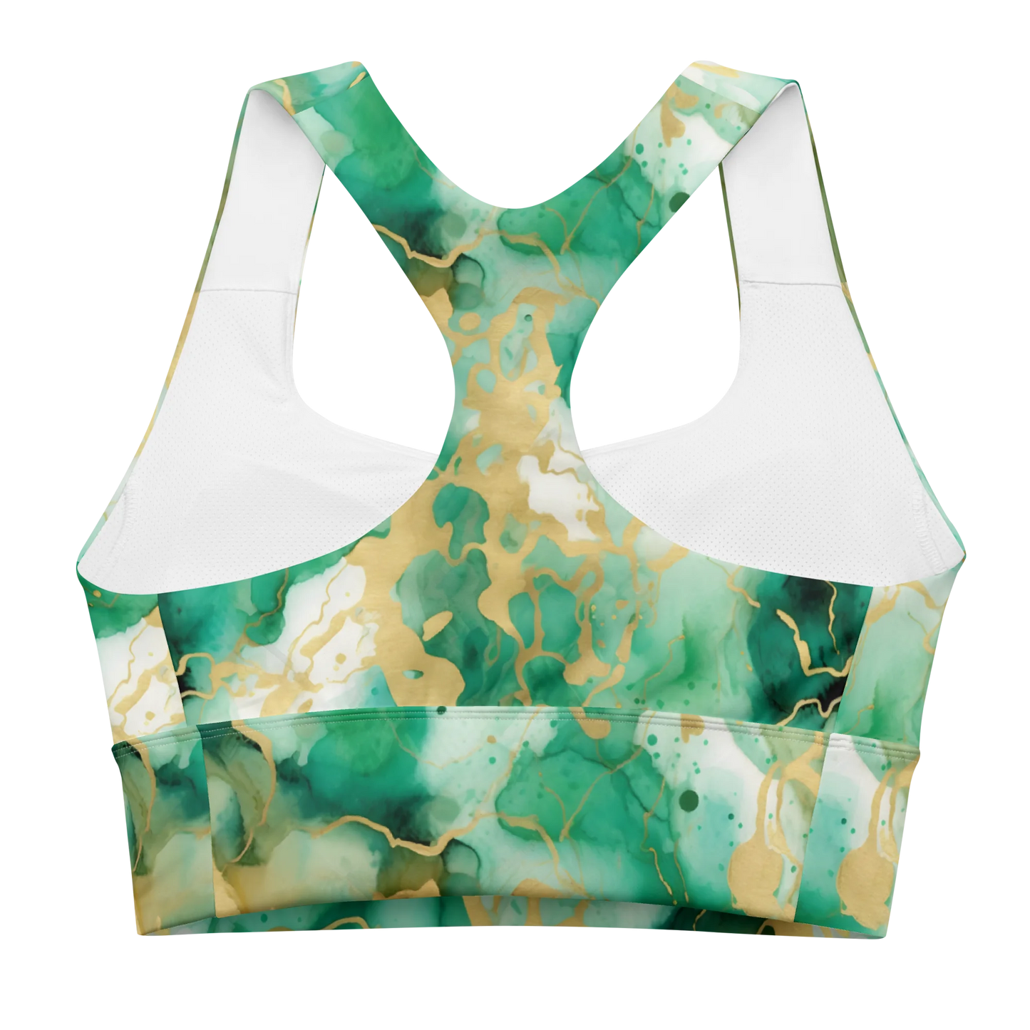 Simplicity in Green Longline Sports Bra