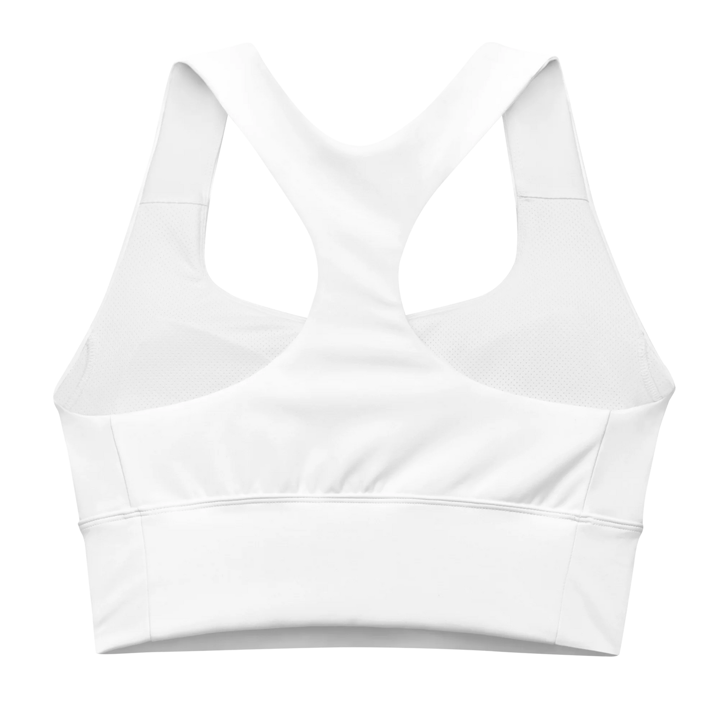 Brilliant White Basic Longline Sports Bra