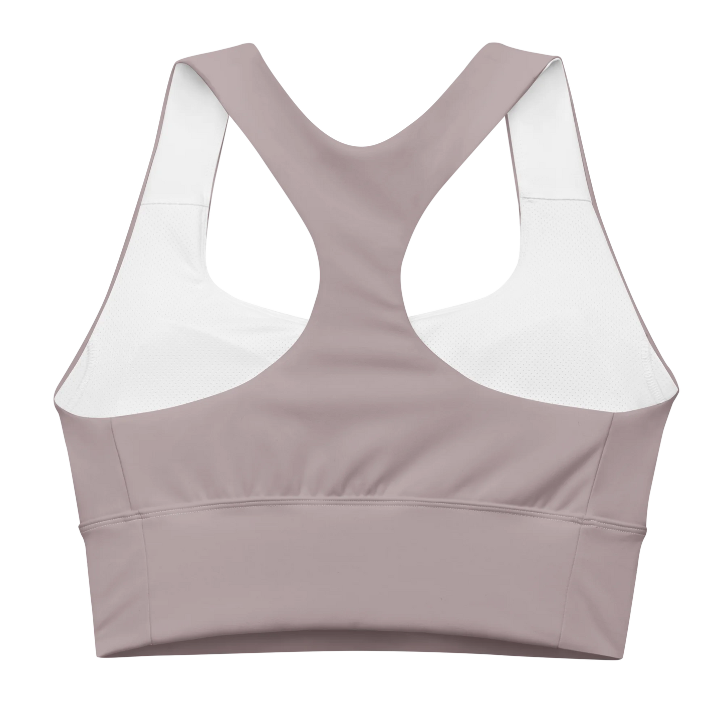 Pinkish Gray Basic Longline Sports Bra