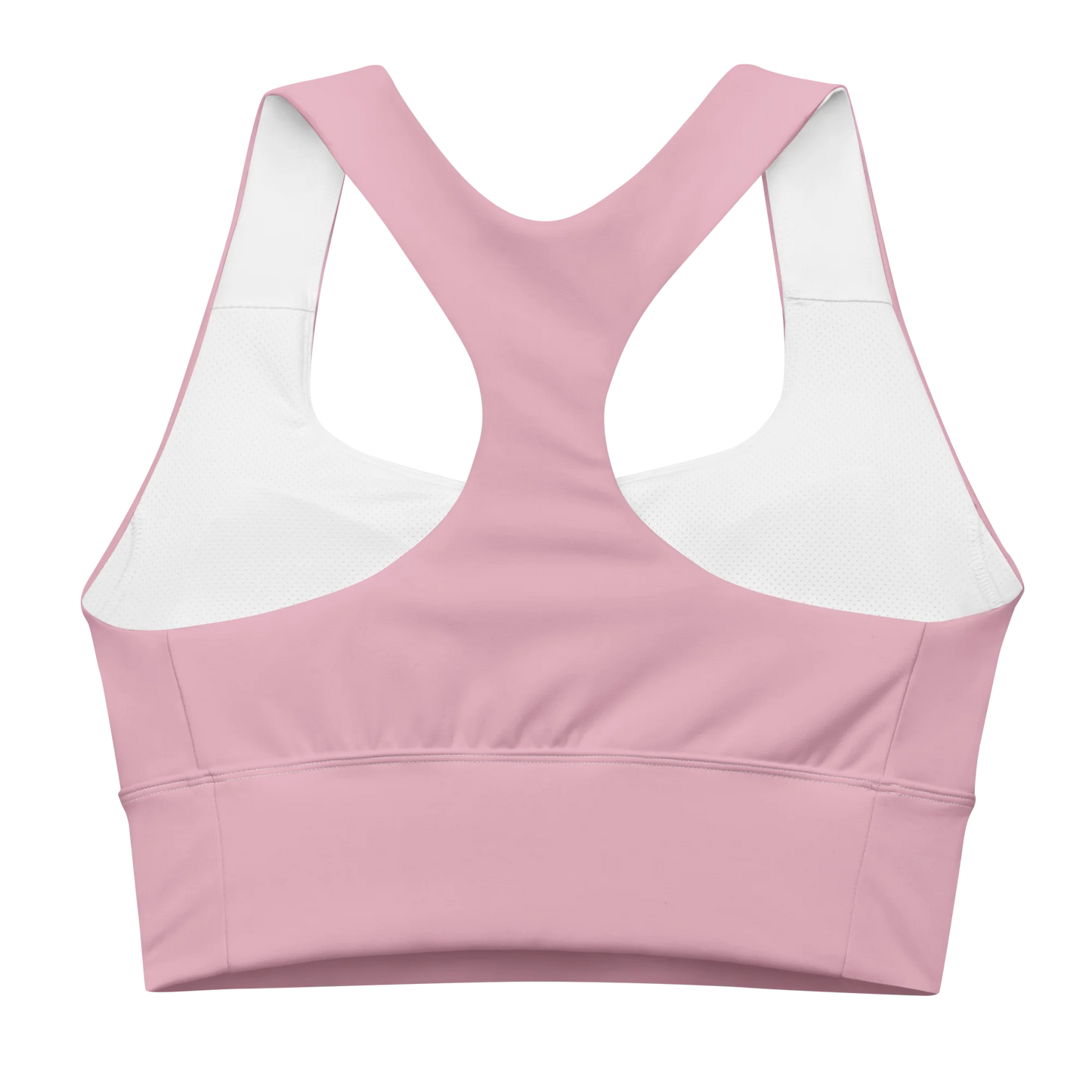 Soft Pink Basic Longline Sports Bra