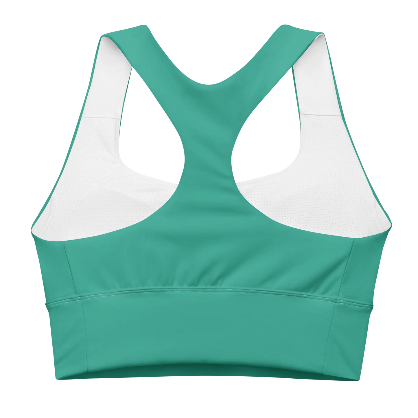 Marine Green Basic Longline Sports Bra