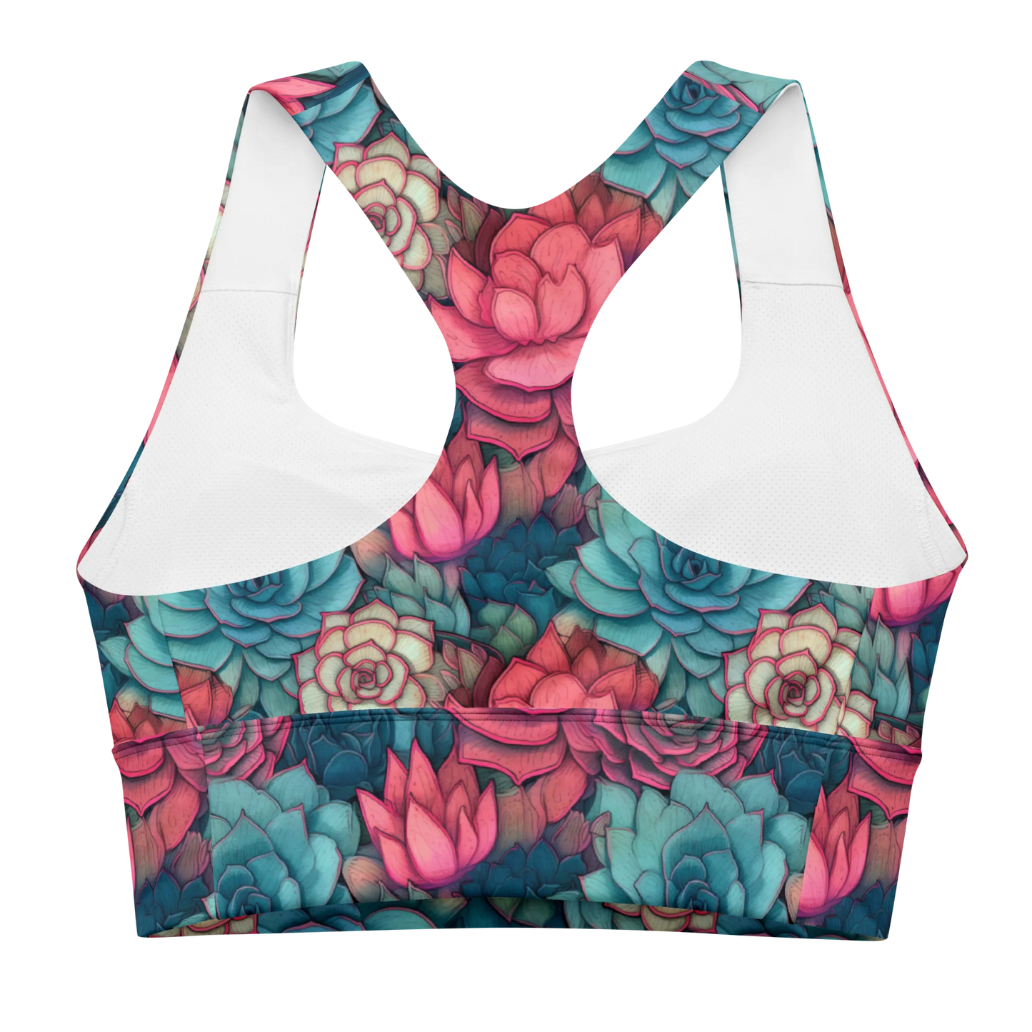 Bright Eternal Flowers Fantasy Longline Sports Bra