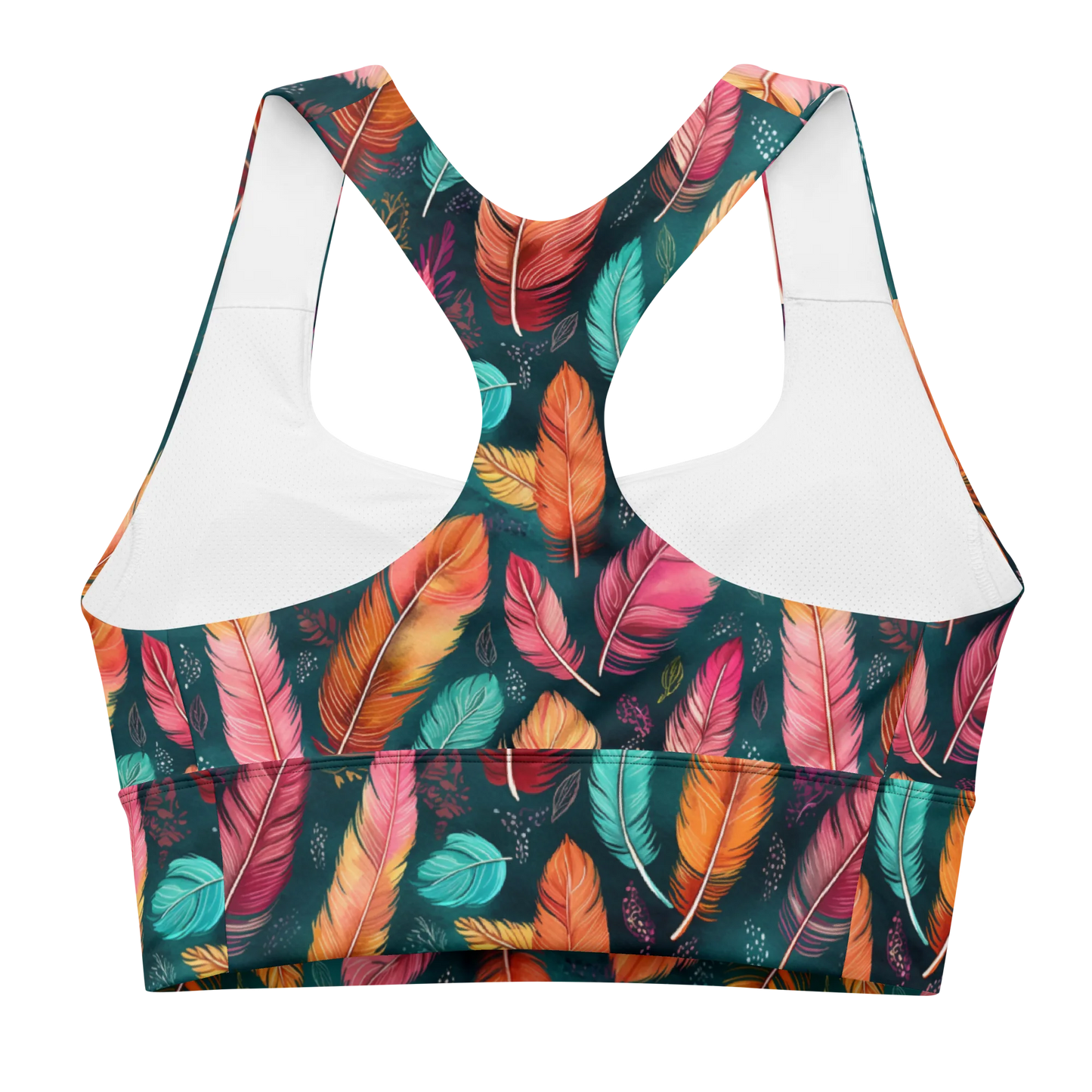 Wonderful Feathers Longline Sports Bra