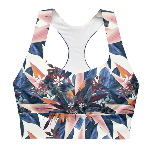 Tropical Beauty Longline Sports Bra