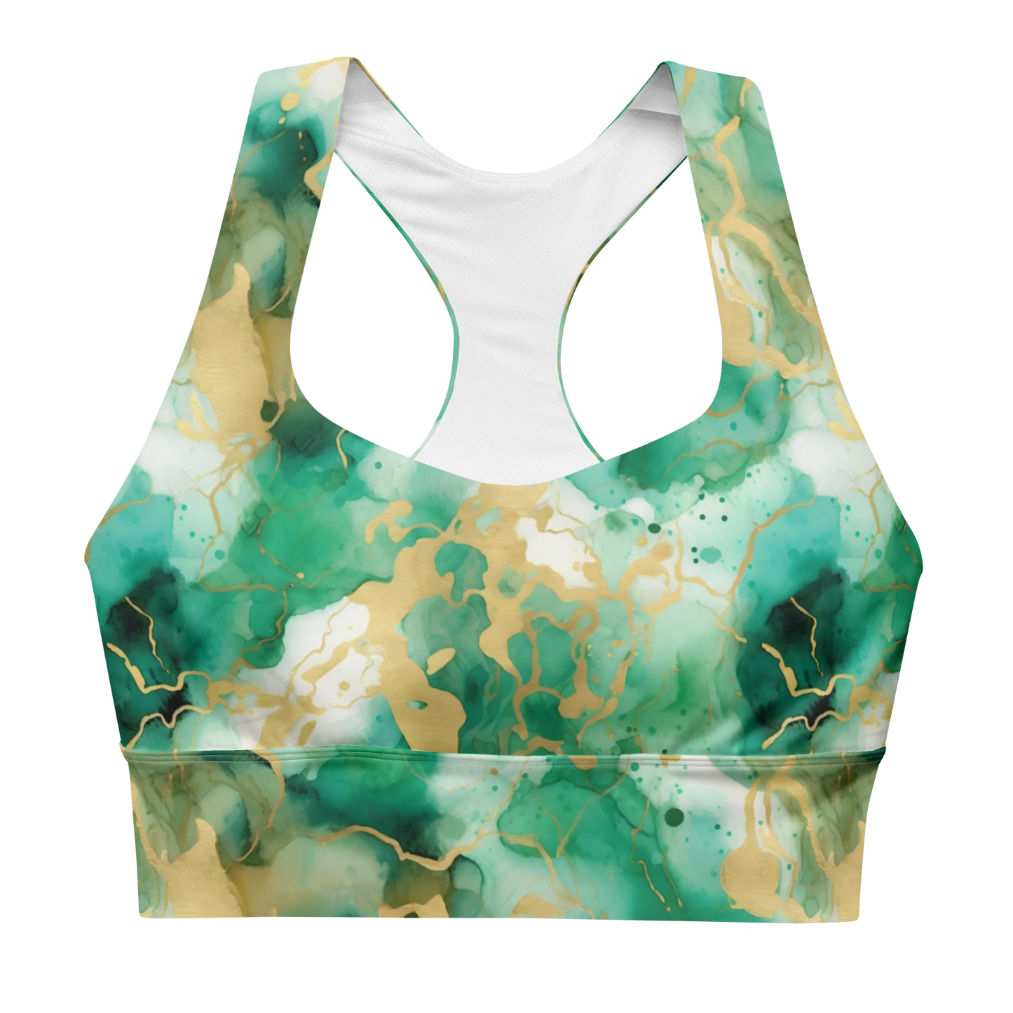 Simplicity in Green Longline Sports Bra