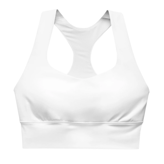 Brilliant White Basic Longline Sports Bra