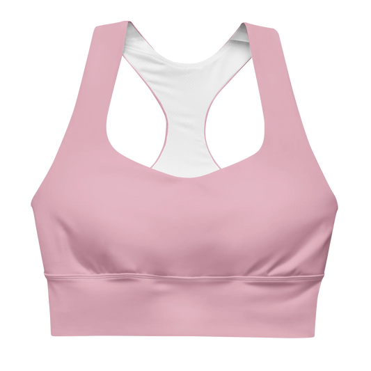 Soft Pink Basic Longline Sports Bra