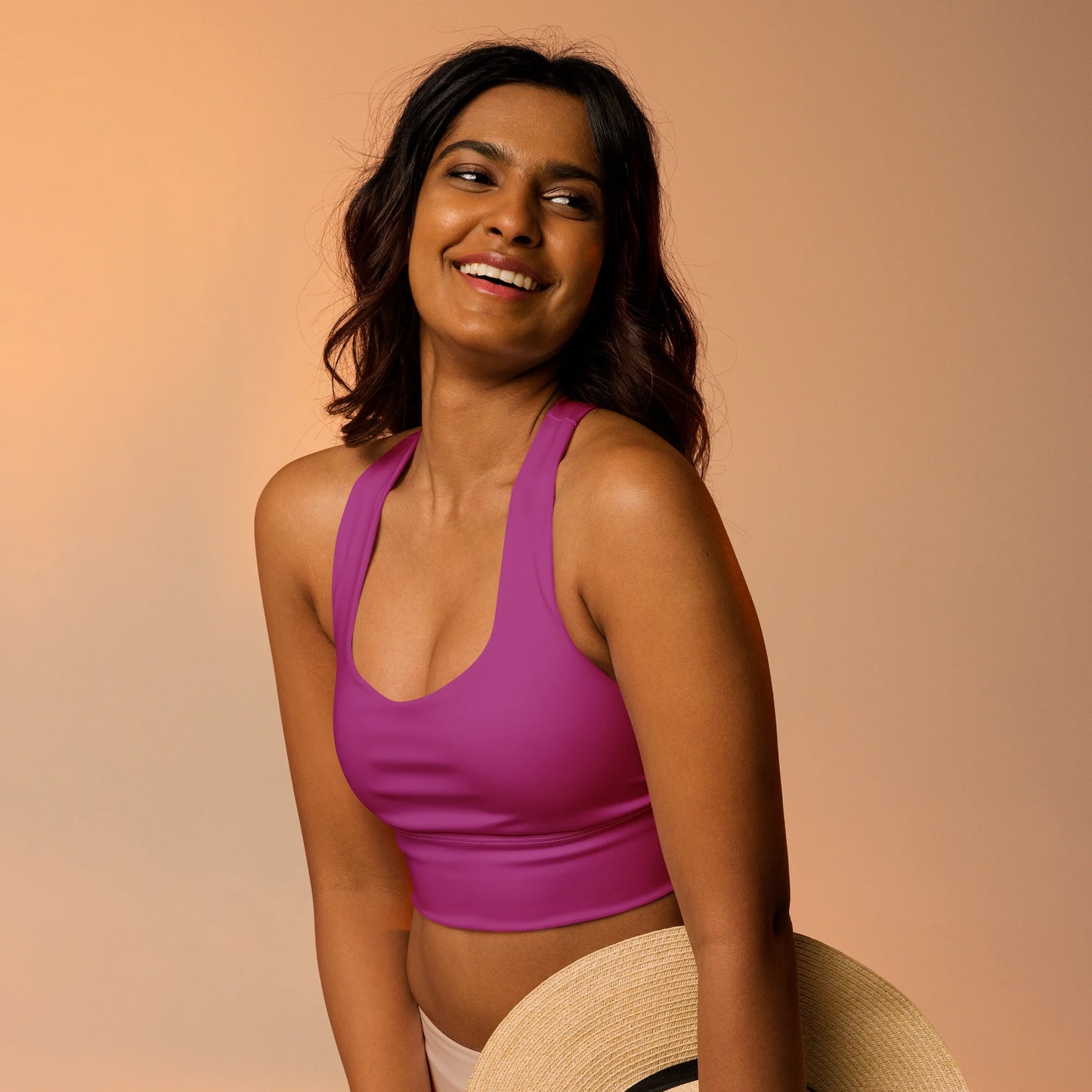 Blooming Violet Basic Longline Sports Bra