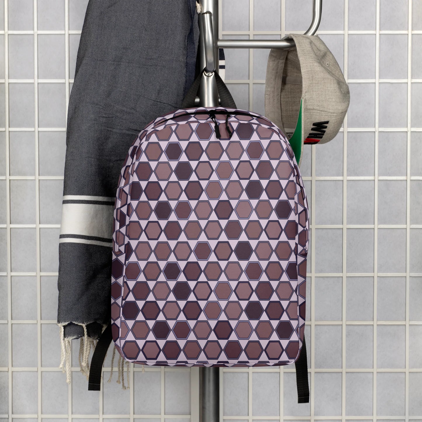 Wine Honeycombs Abstraction Backpack