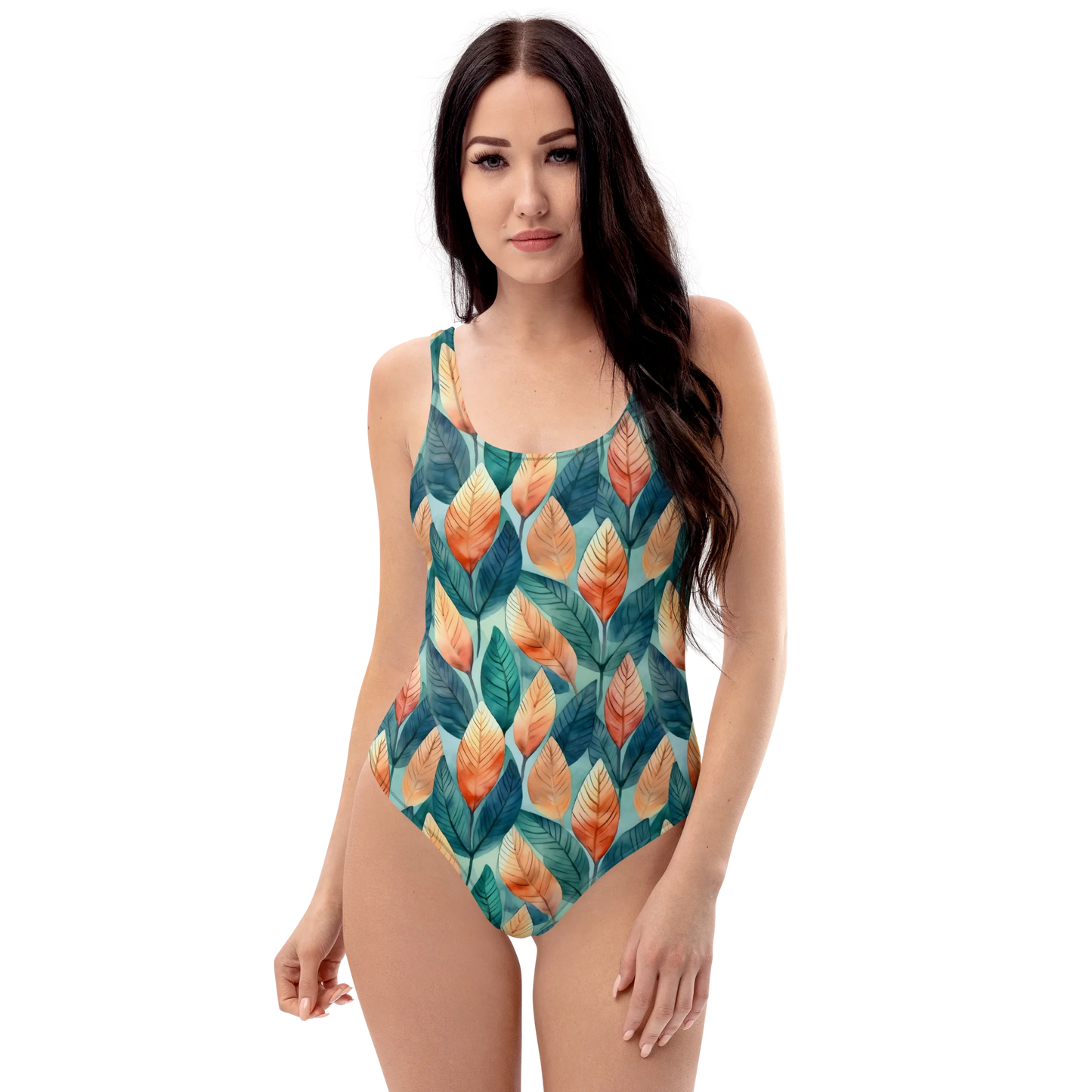 Leafy Minimalism One-Piece Swimsuit