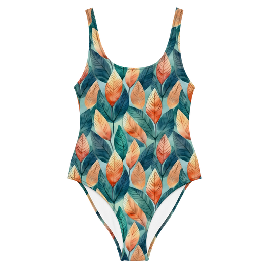 Leafy Minimalism One-Piece Swimsuit