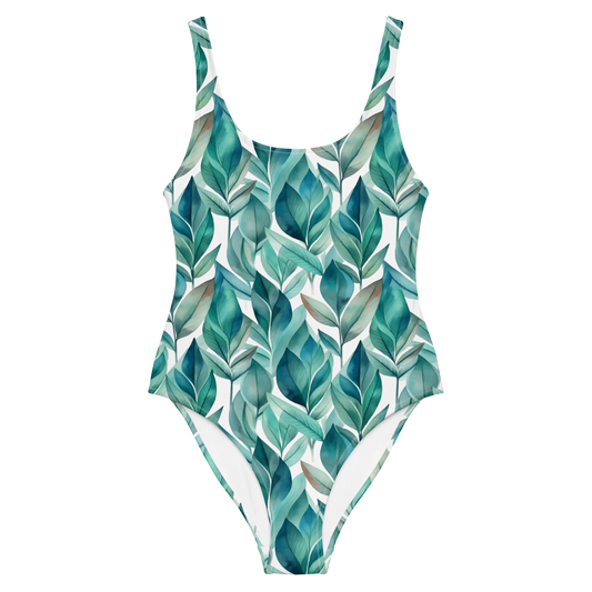 Leafy Chic One-Piece Swimsuit