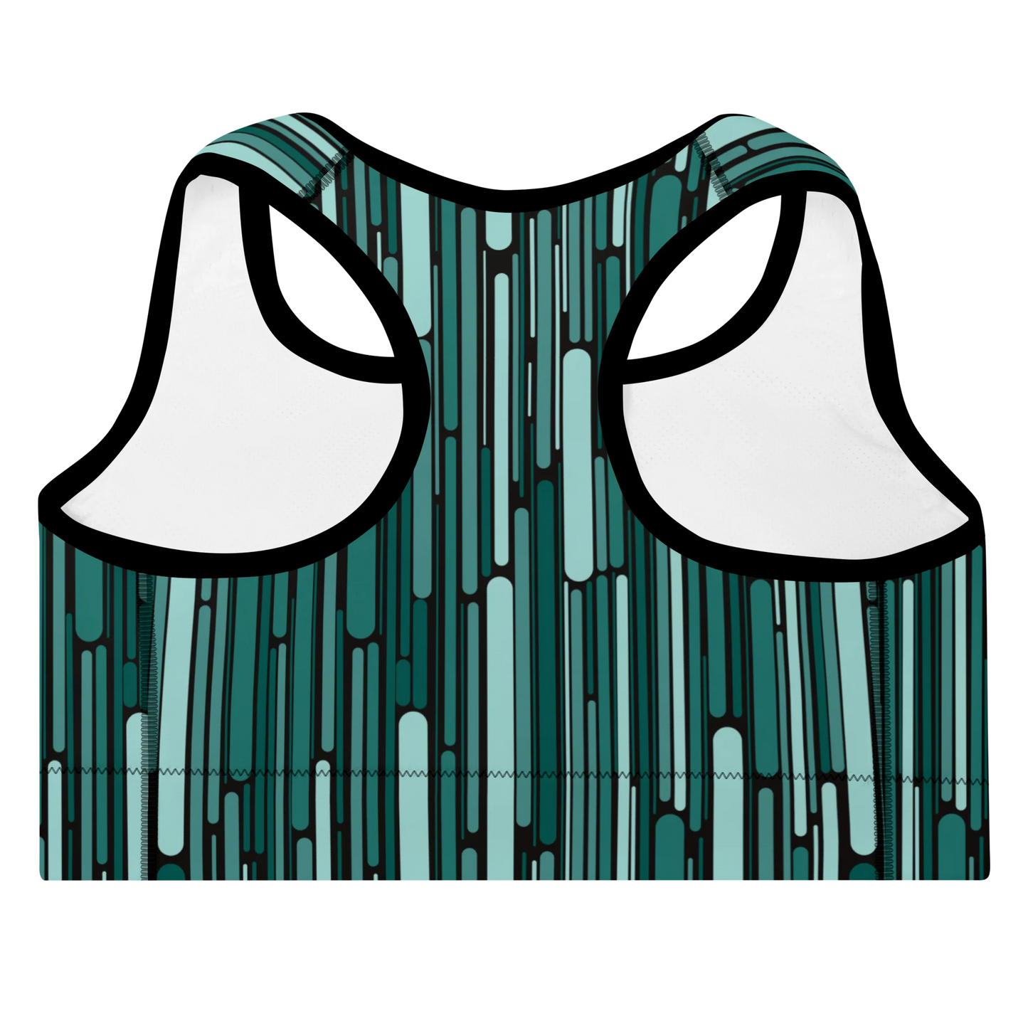 Green Rain Ornament Sports Bra