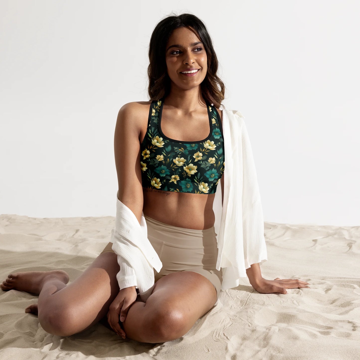 Minimalist Blooms Sports Bra