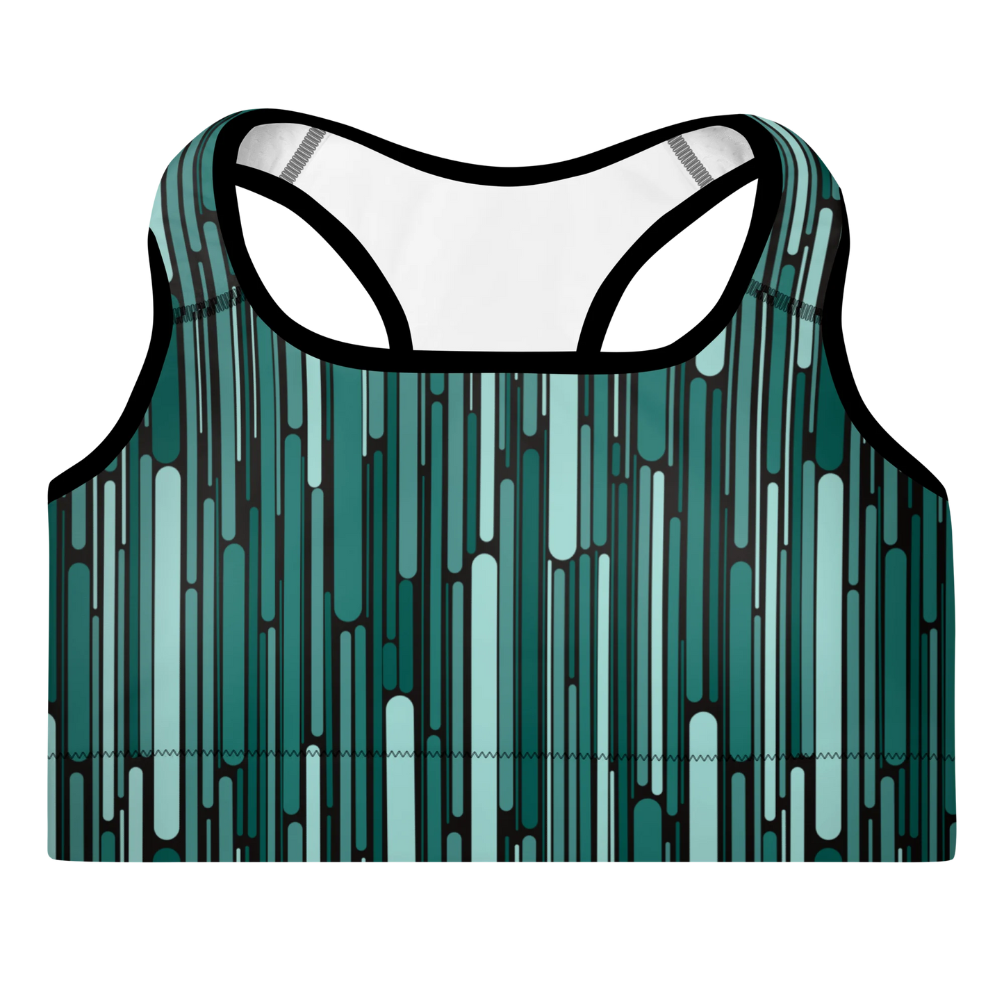 Green Rain Ornament Sports Bra