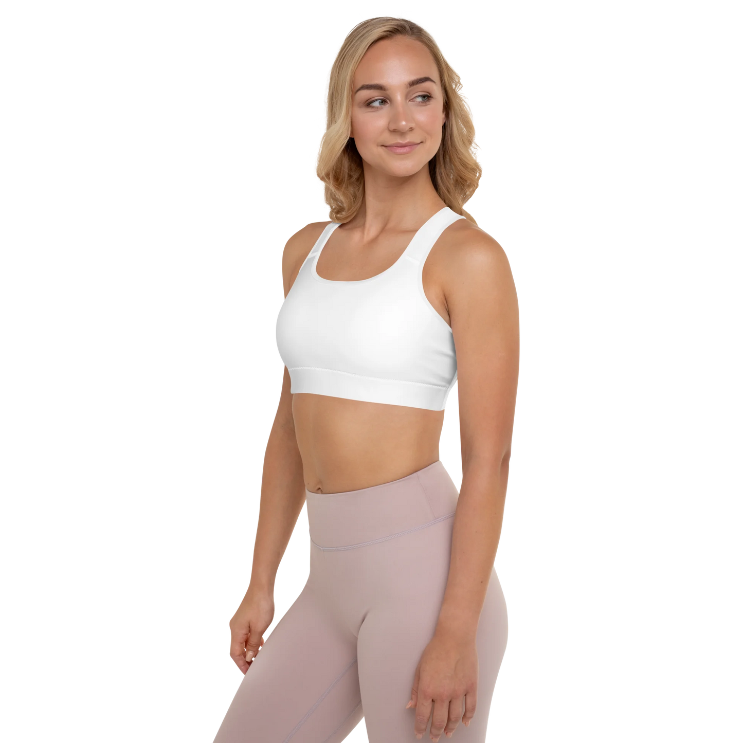 Brilliant White Basic Padded Sports Bra