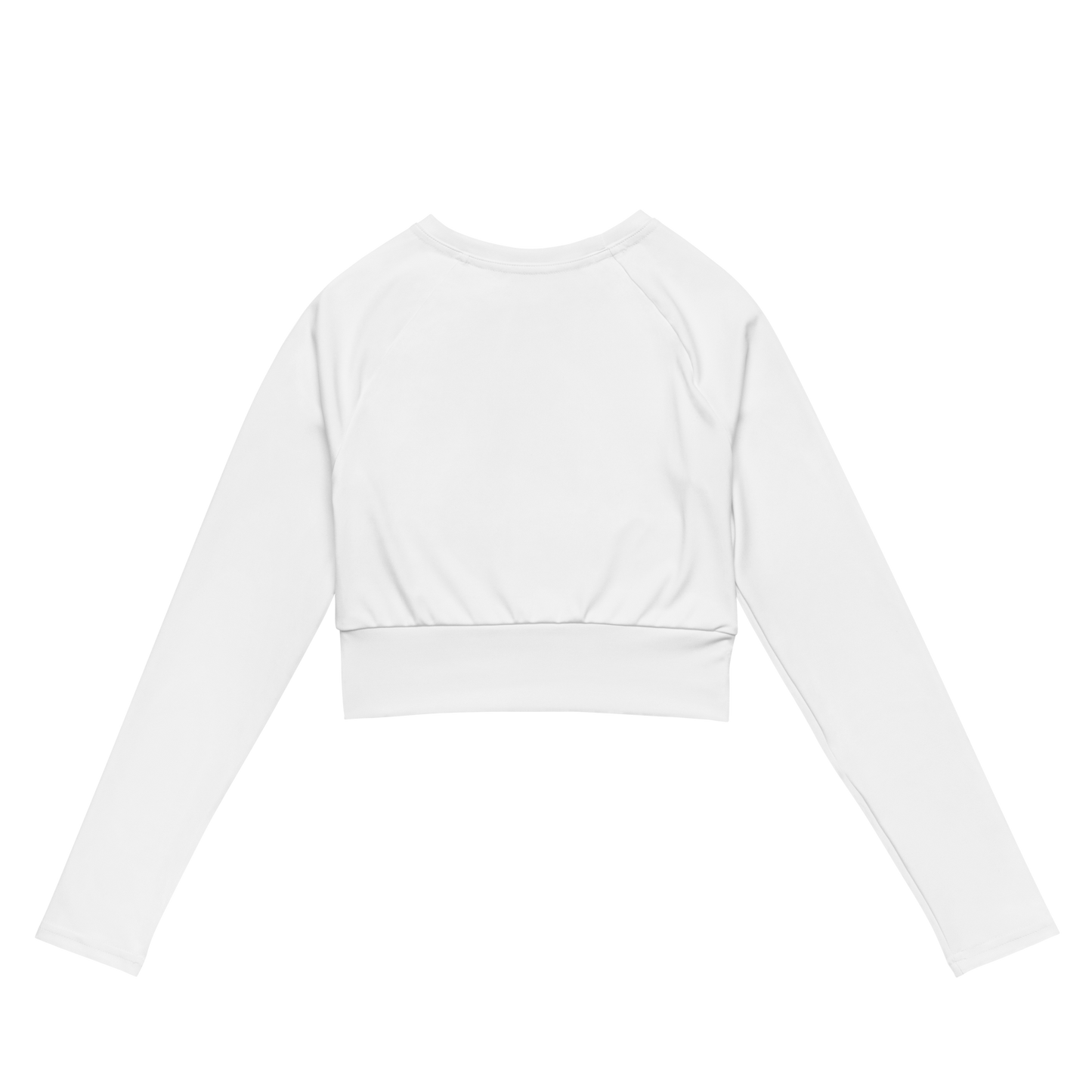 Brilliant White Basic Recycled Long-sleeve Crop Top