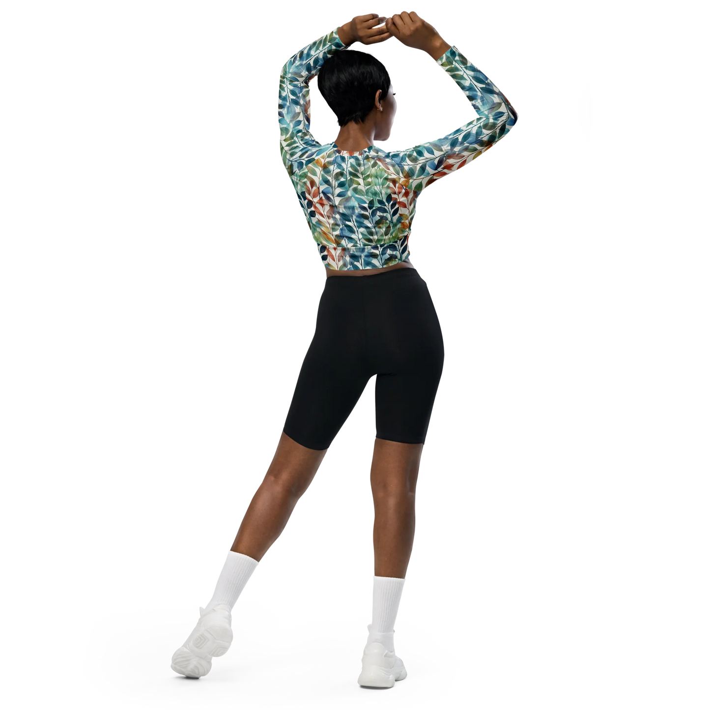 Autumn Serenade Recycled Long-sleeve Crop Top