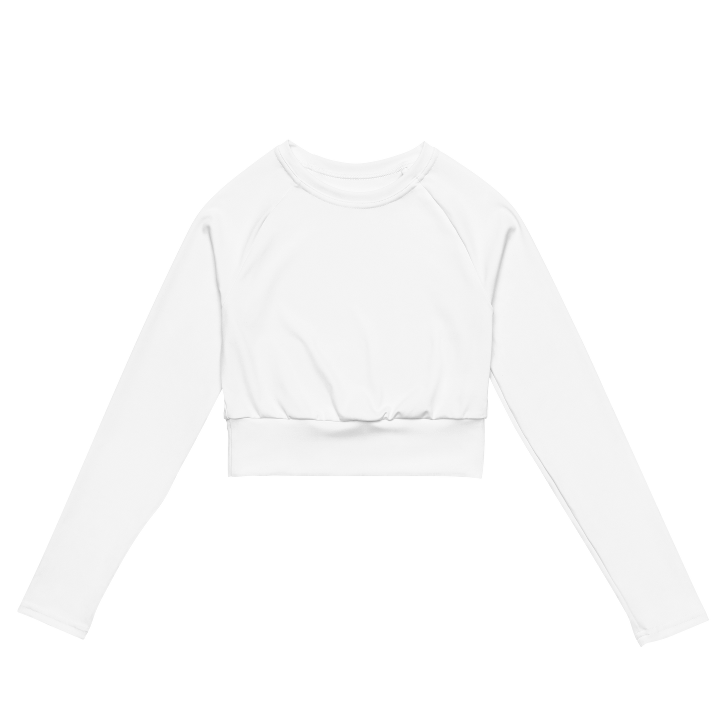 Brilliant White Basic Recycled Long-sleeve Crop Top