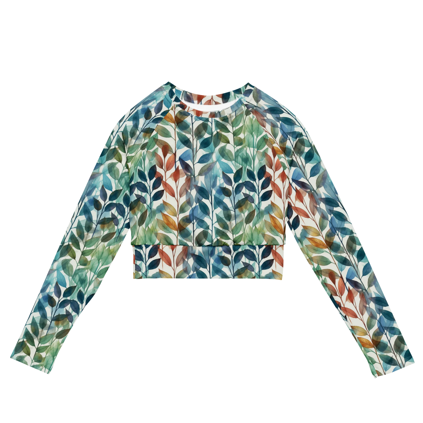 Autumn Serenade Recycled Long-sleeve Crop Top