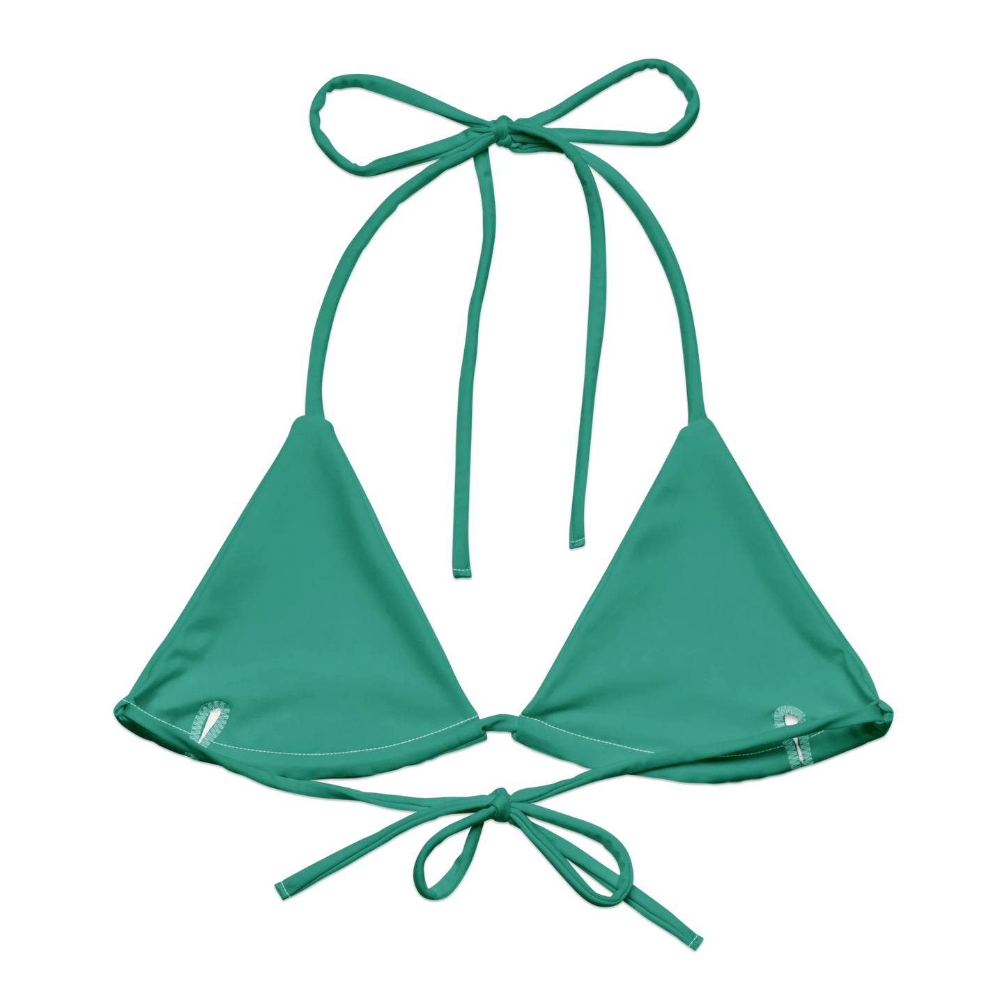 Marine Green Basic Recycled String Bikini Top