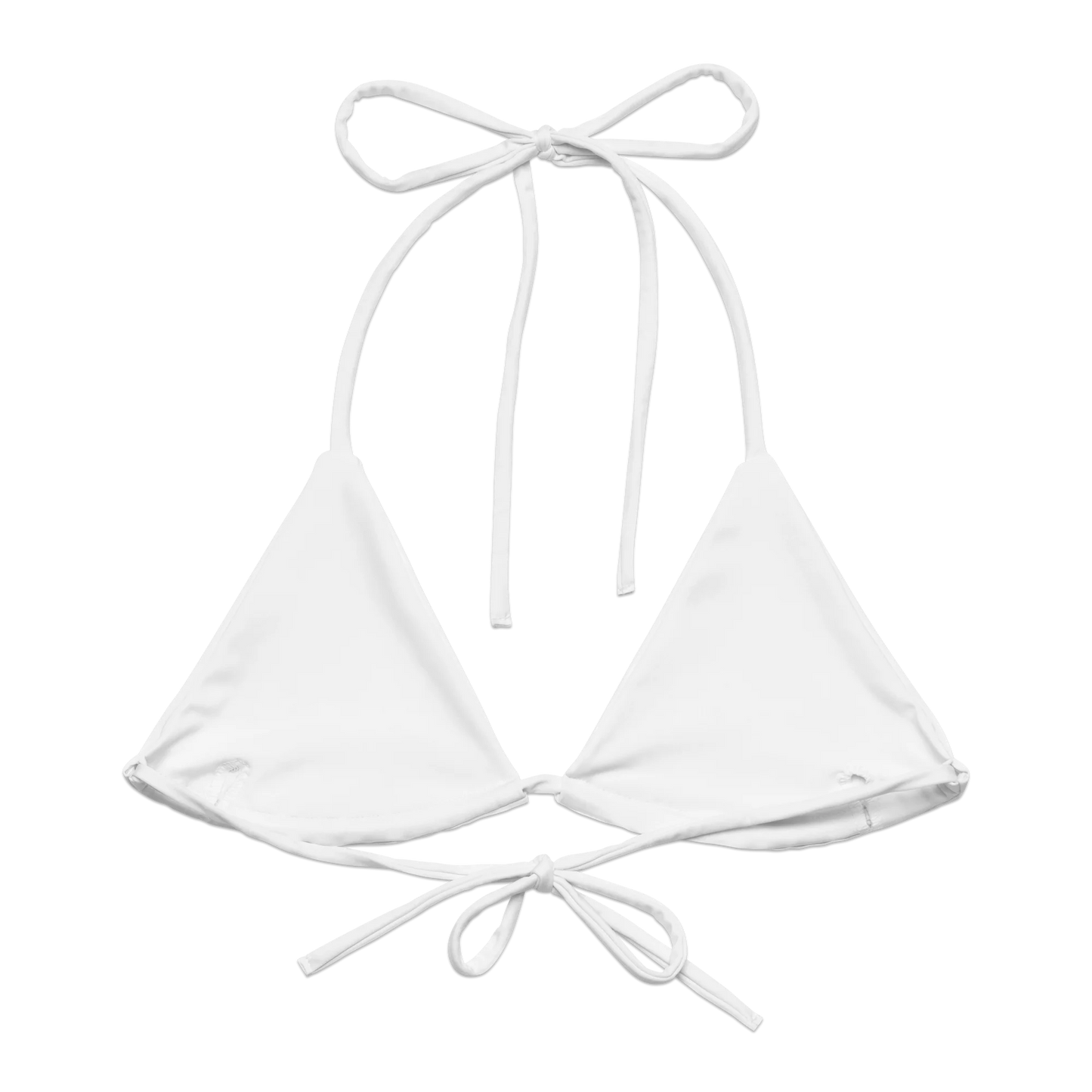 Brilliant White Basic Recycled String Bikini Top