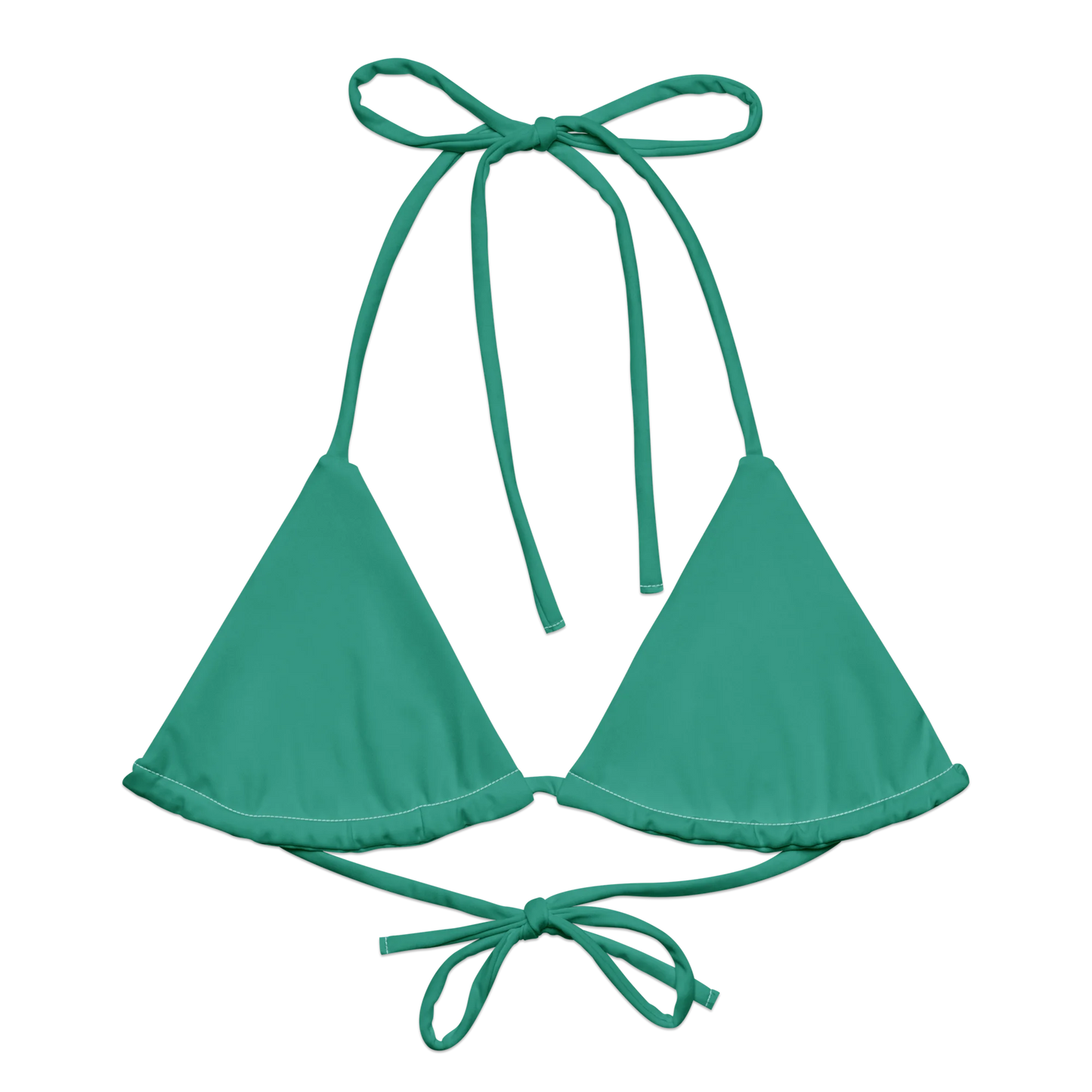 Marine Green Basic Recycled String Bikini Top