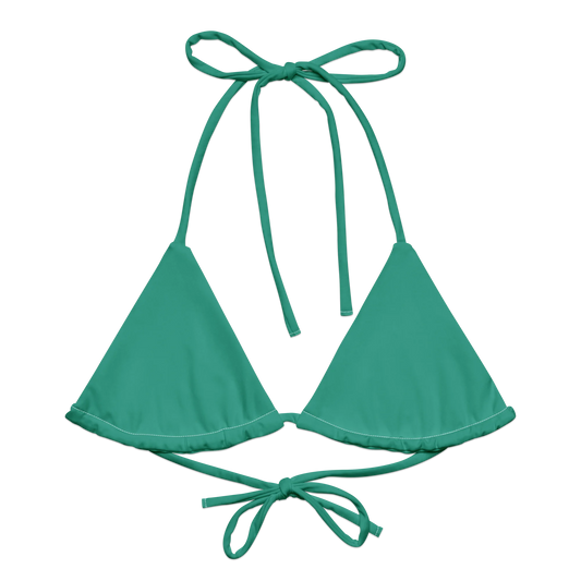 Marine Green Basic Recycled String Bikini Top