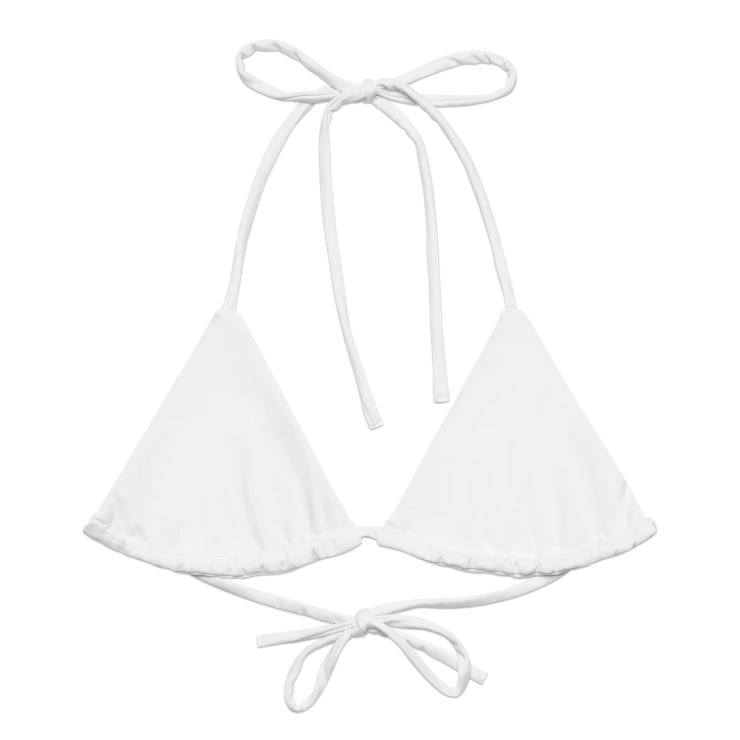 Brilliant White Basic Recycled String Bikini Top