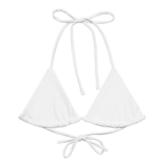 Brilliant White Basic Recycled String Bikini Top